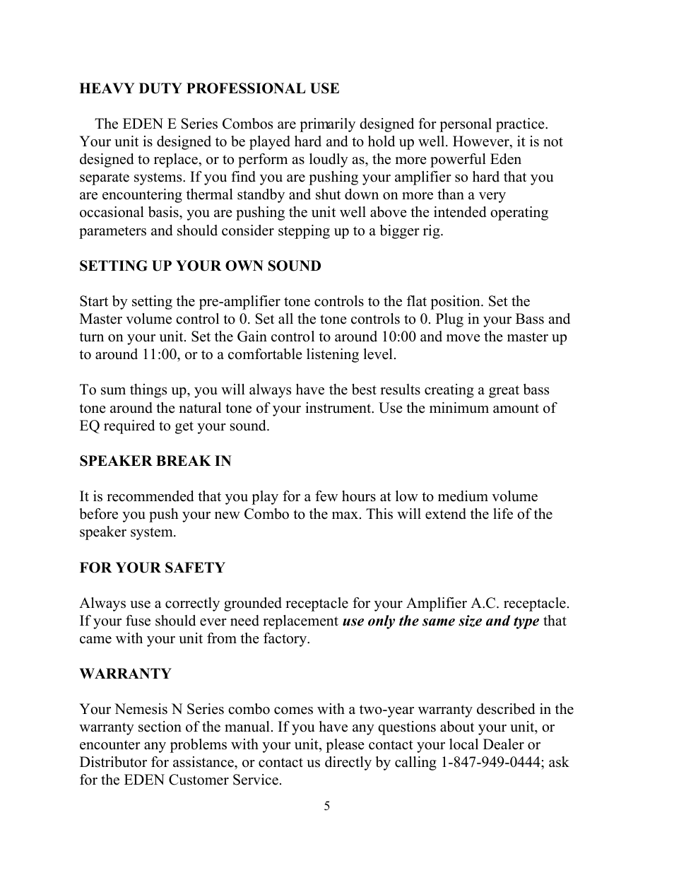 Eden E10 User Manual | Page 5 / 6