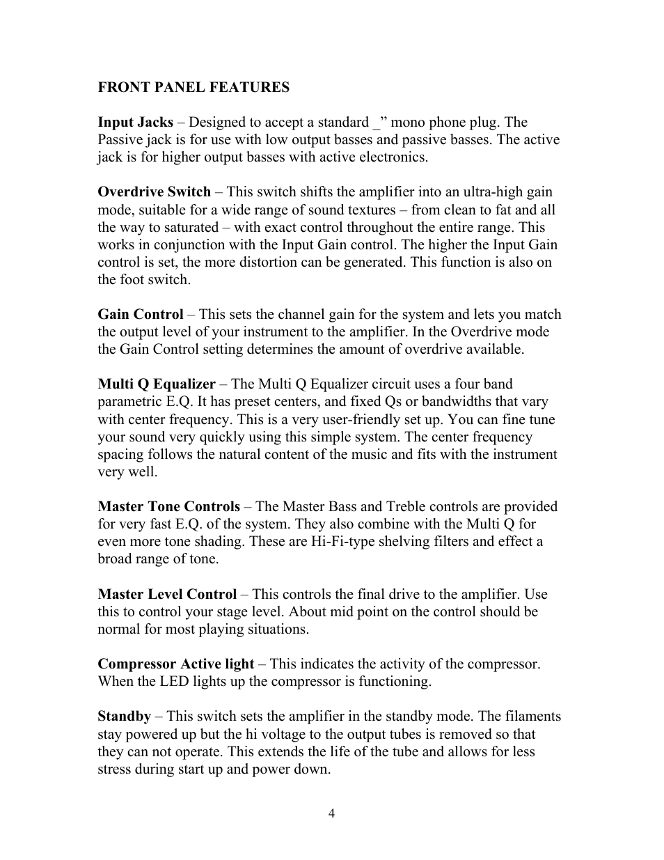 Eden VT300B User Manual | Page 4 / 13