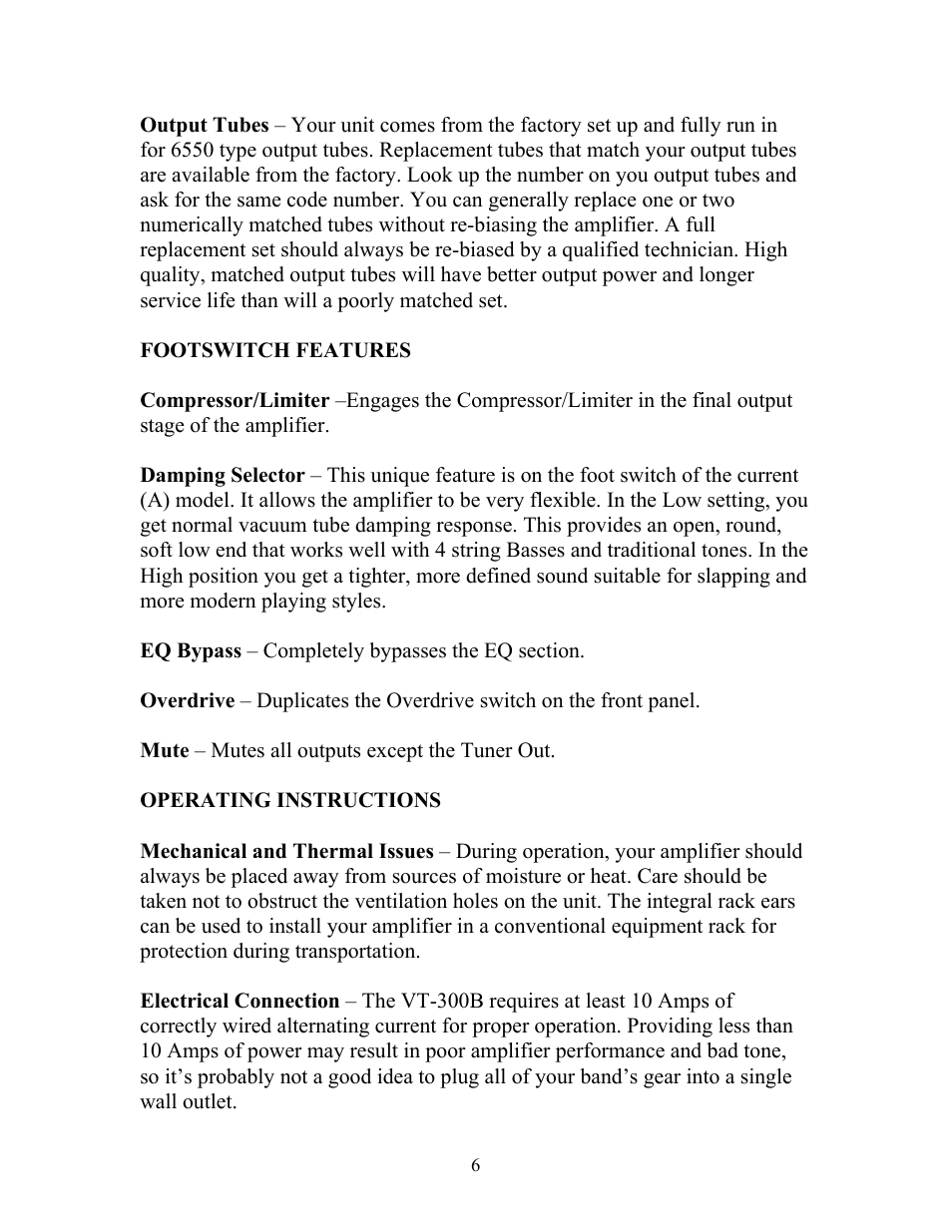 Eden VT300B User Manual | Page 6 / 13