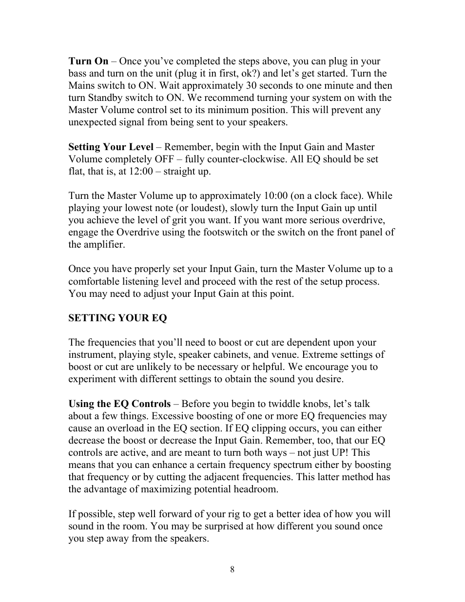 Eden VT300B User Manual | Page 8 / 13