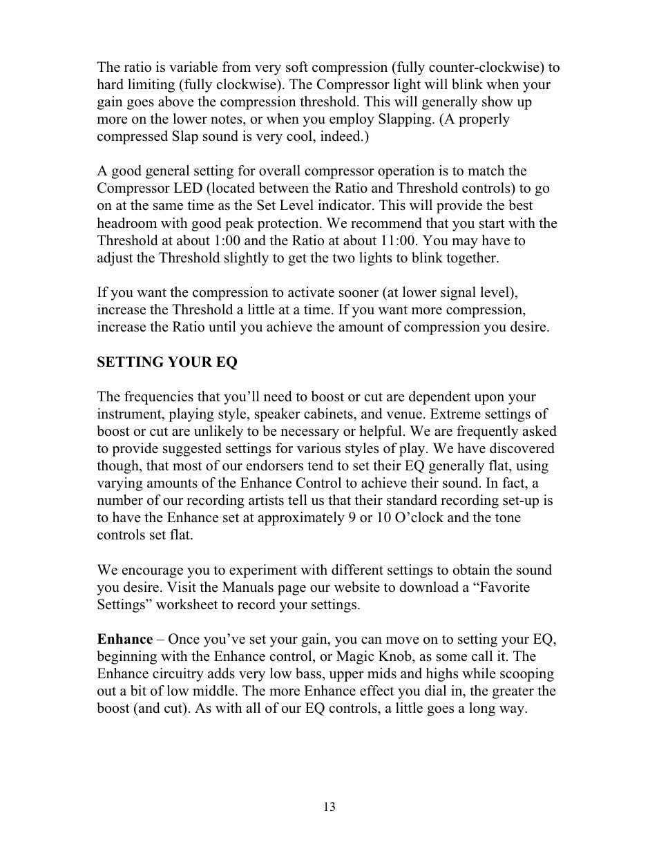 Eden WP100 Navigator (2011) User Manual | Page 13 / 20