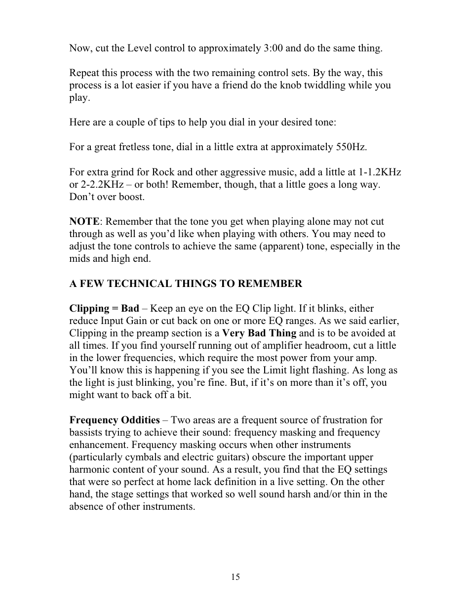 Eden WP100 Navigator (2011) User Manual | Page 15 / 20