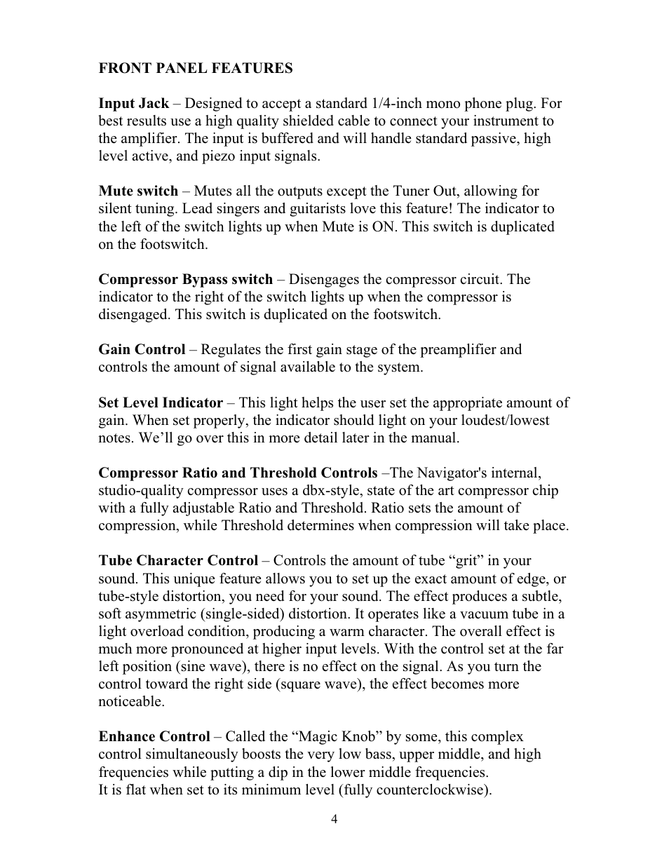 Eden WP100 Navigator (2011) User Manual | Page 4 / 20