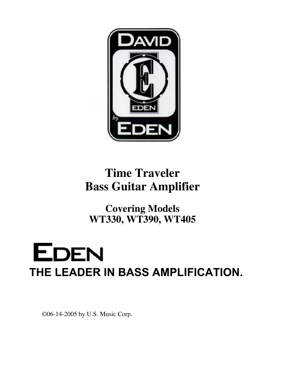 Eden WT405 User Manual | 20 pages