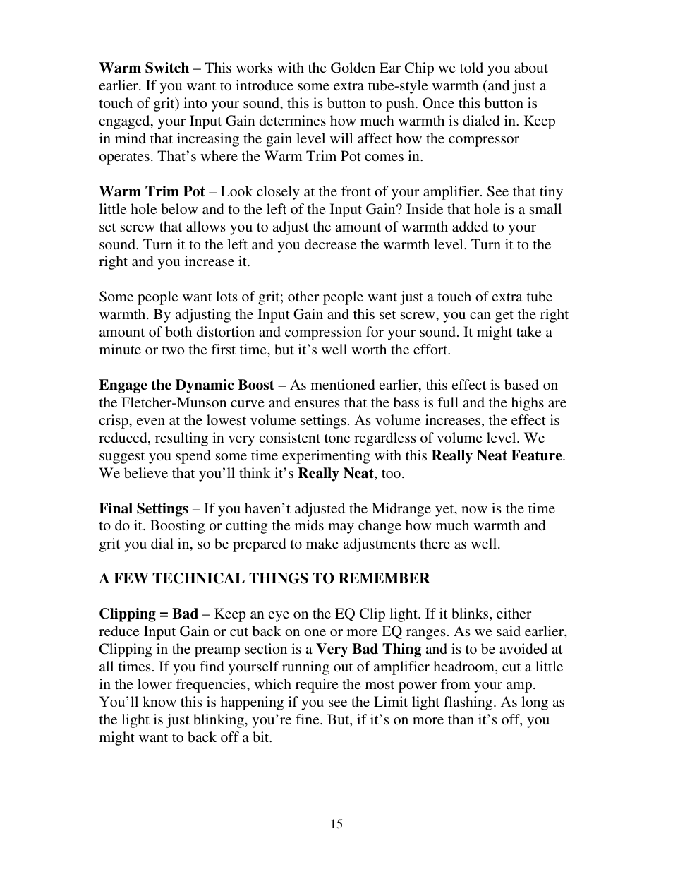 Eden WT405 User Manual | Page 15 / 20