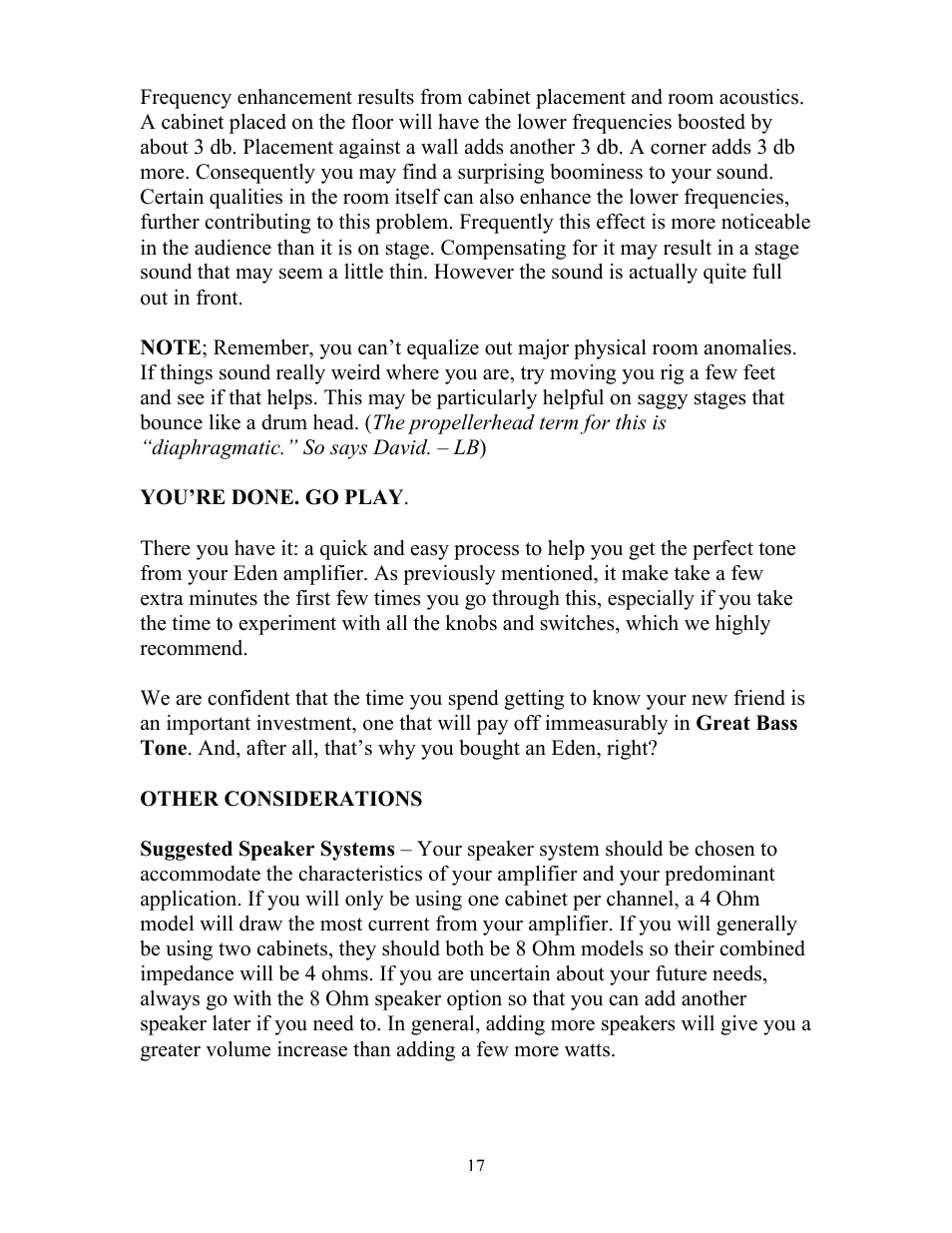 Eden WT800B User Manual | Page 17 / 21