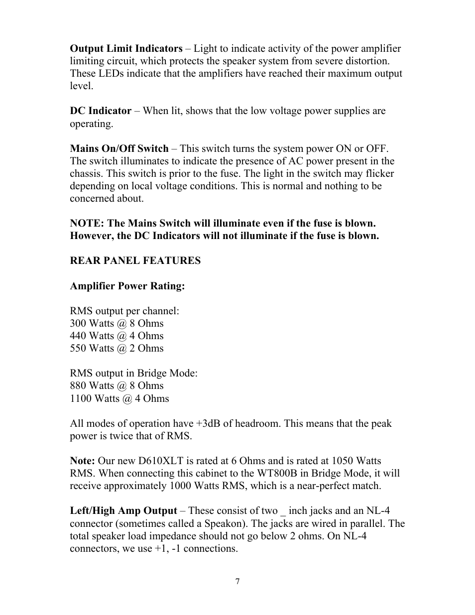 Eden WT800B User Manual | Page 7 / 21