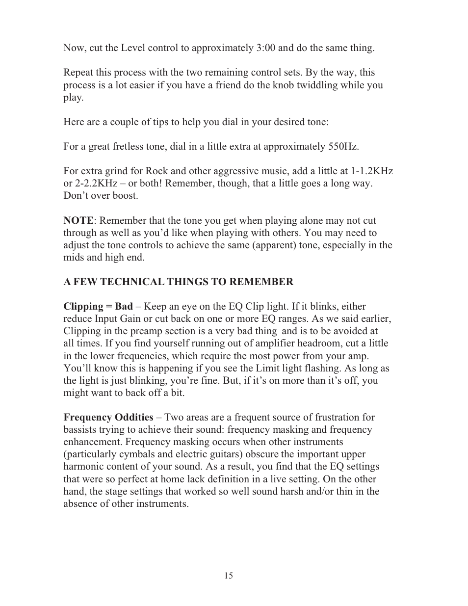 Eden WTX1000N Navigator User Manual | Page 15 / 20