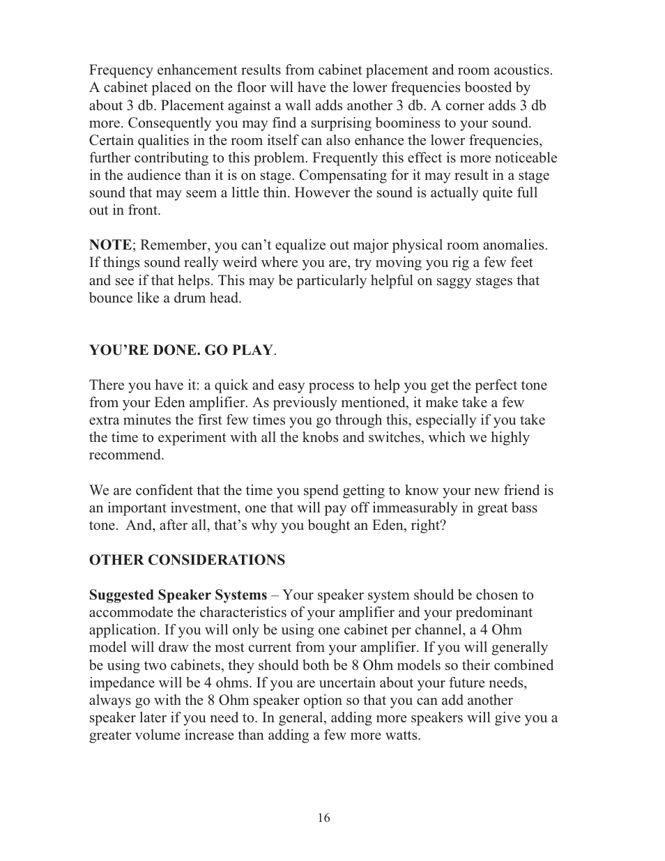 Eden WTX1000N Navigator User Manual | Page 16 / 20
