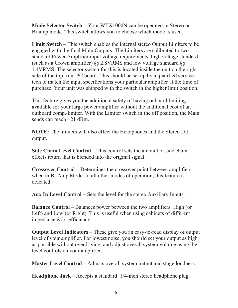 Eden WTX1000N Navigator User Manual | Page 6 / 20
