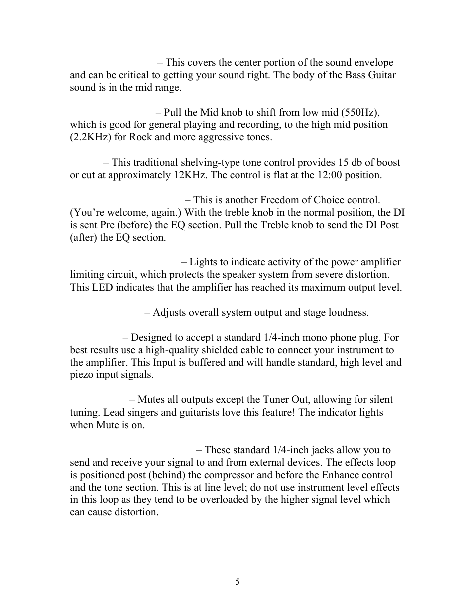 Eden WTX260 User Manual | Page 5 / 16