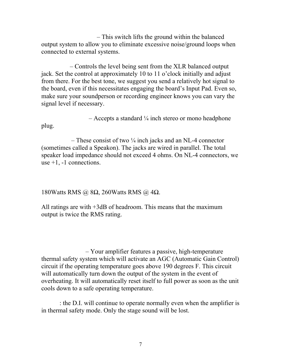 Eden WTX260 User Manual | Page 7 / 16
