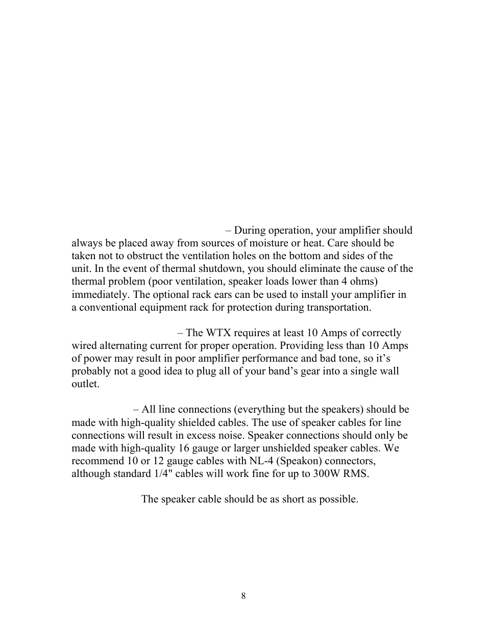 Eden WTX260 User Manual | Page 8 / 16