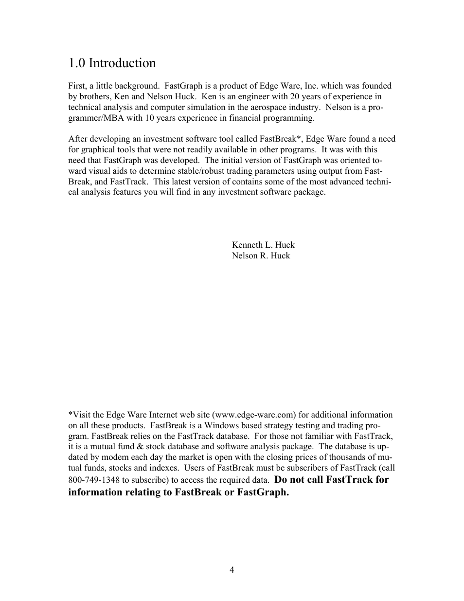 0 introduction | EdgeWare FastGraph Version 3 User Manual | Page 4 / 57