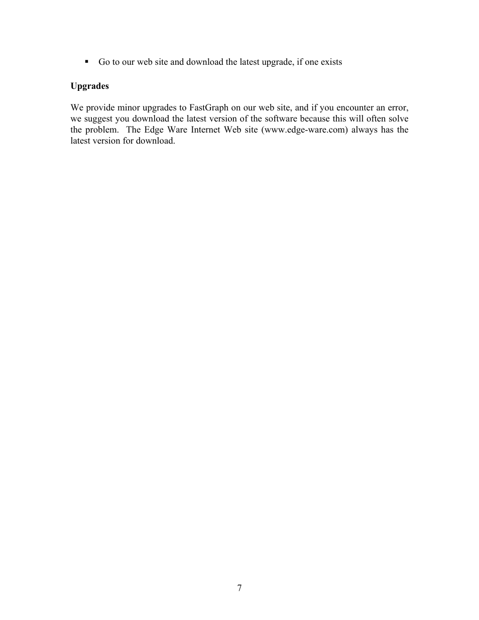 EdgeWare FastGraph Version 3 User Manual | Page 7 / 57