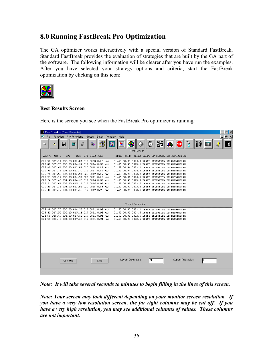 Running fastbreak pro optimization | EdgeWare FastBreak Pro Version 5 User Manual | Page 36 / 79