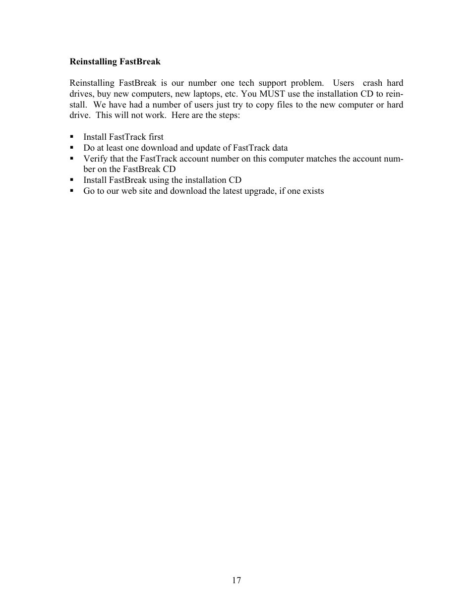 EdgeWare FastBreak Standard Version 5 User Manual | Page 17 / 90