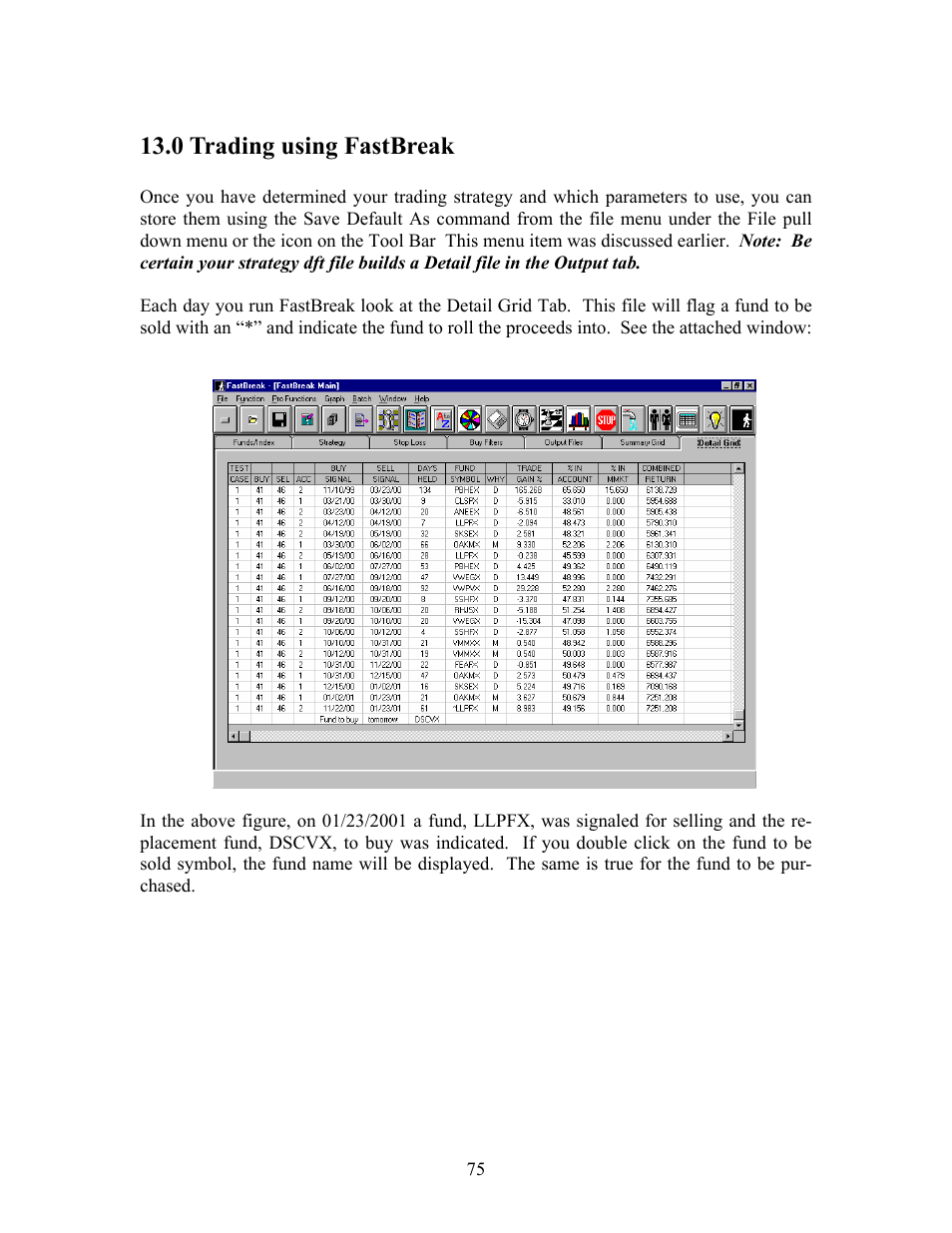 0 trading using fastbreak | EdgeWare FastBreak Standard Version 5 User Manual | Page 75 / 90
