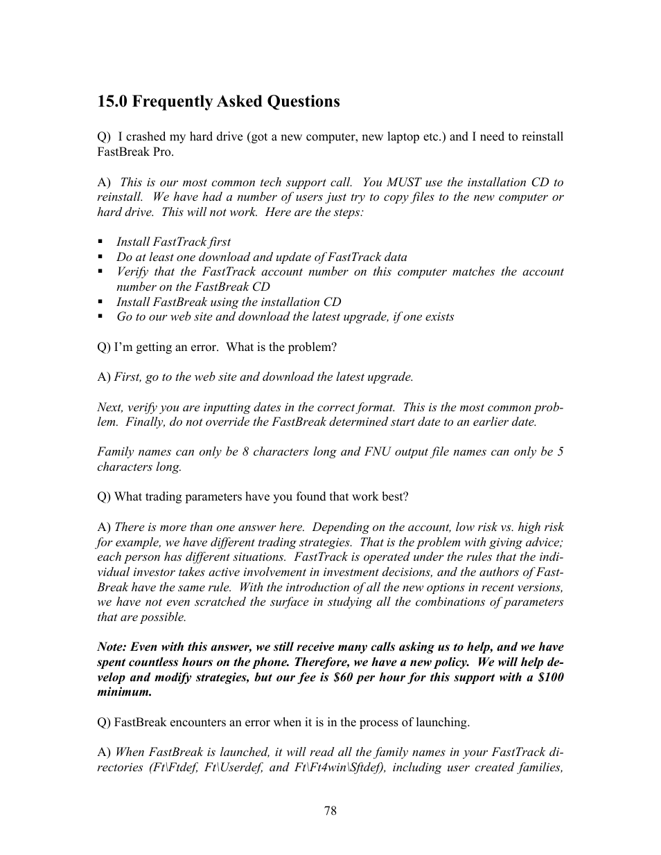 0 frequently asked questions | EdgeWare FastBreak Standard Version 5 User Manual | Page 78 / 90