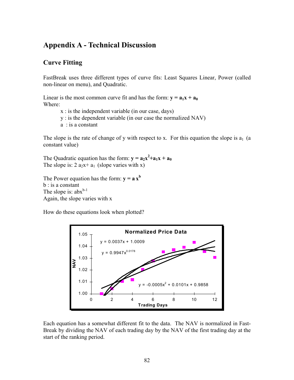 Appendix a - technical discussion, Curve fitting | EdgeWare FastBreak Standard Version 5 User Manual | Page 82 / 90