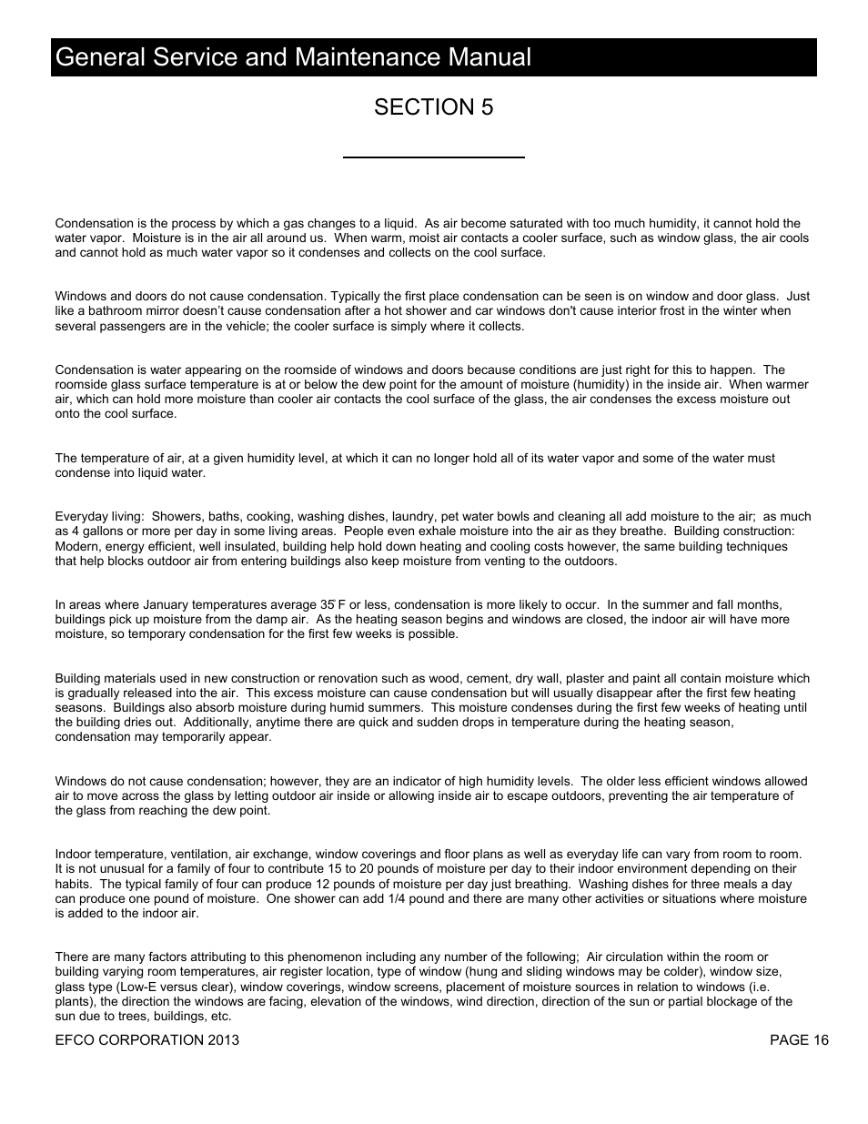 General service and maintenance manual | EFCO Special Purpose Windows General Maintenance Instructions User Manual | Page 17 / 19