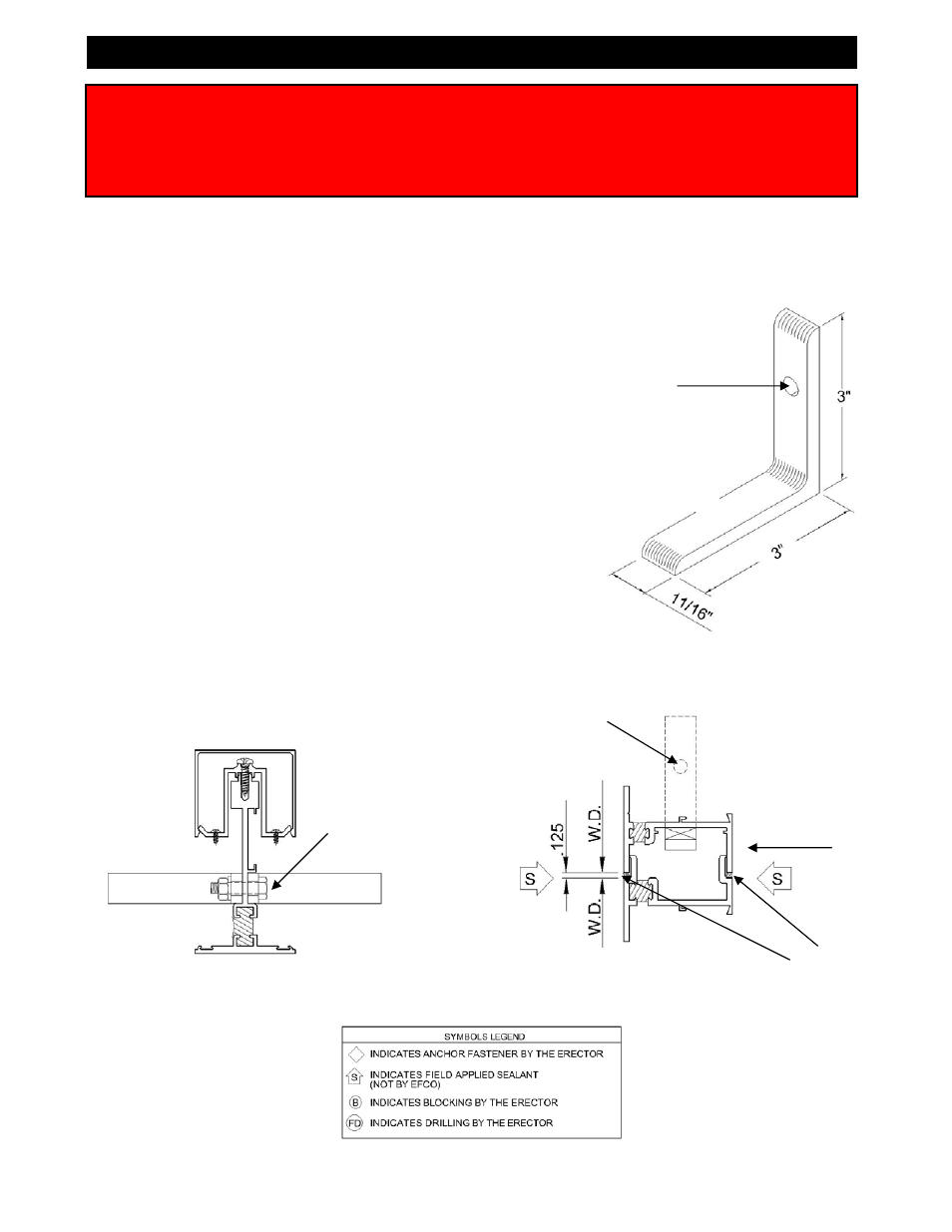 Gravity anchors, Installation of gravity anchors | EFCO Special Purpose Windows Installation User Manual | Page 14 / 58