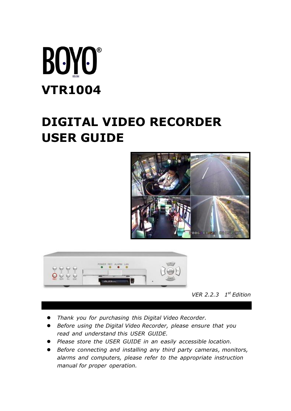 Boyo VTR1004 User Manual | 58 pages
