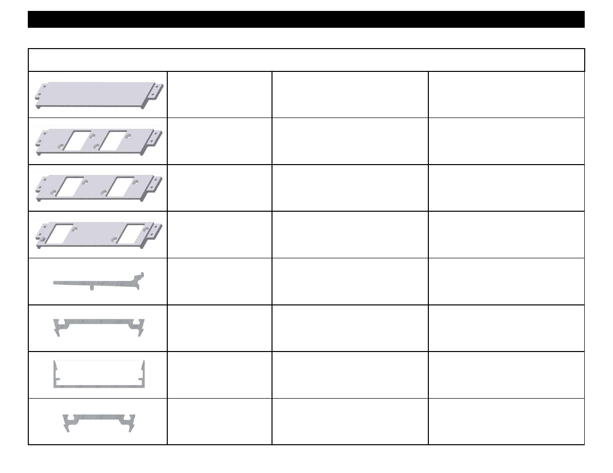 Fl08, Profile part no. description, Kw95 | Kz54, Fwf2, Fwf3, Fwf4, Fwf5 | EFCO 5500X Outside Glazed User Manual | Page 13 / 60
