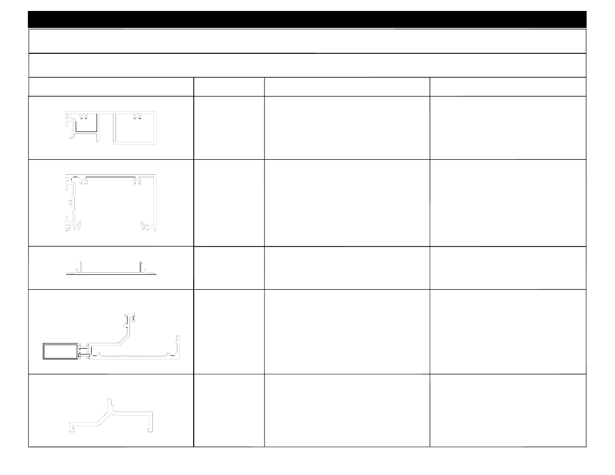 Profile part # description, Frame extrusions - 7" system 17b0, 17d7 | 4g99, 17c8 | EFCO 8800 Series Assembly Instructions Vol.1 User Manual | Page 13 / 35