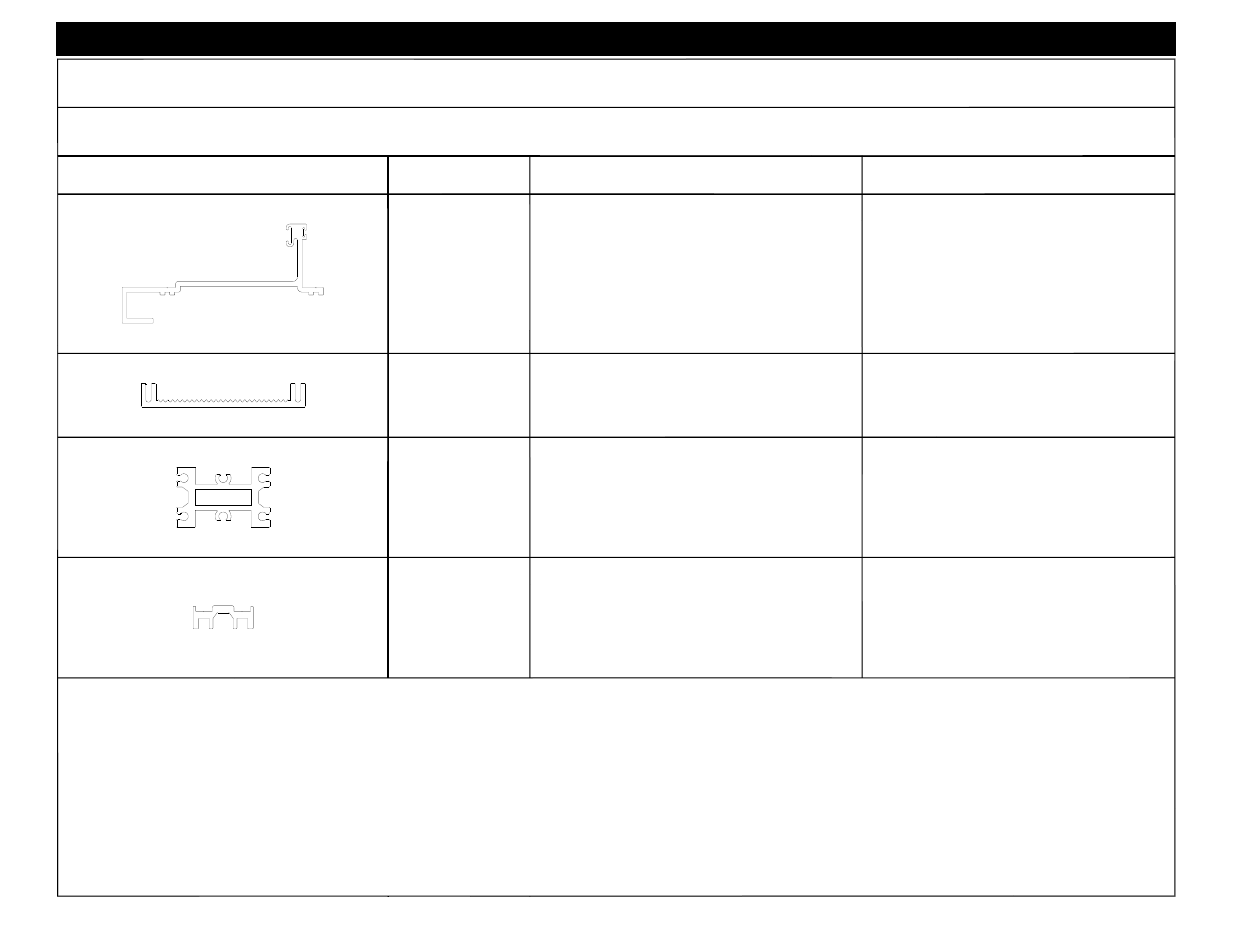 Profile part # description, Frame extrusions - 7" system 17c3, 17c5 | 17d6, 17a7 | EFCO 8800 Series Assembly Instructions Vol.1 User Manual | Page 14 / 35