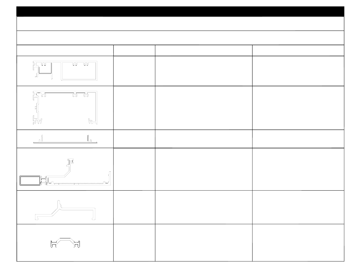 Profile part # description, Frame extrusions - 8" system 17h0, 17h3 | 1h62, 17h9, 17e4 | EFCO 8800 Series Assembly Instructions Vol.1 User Manual | Page 16 / 35