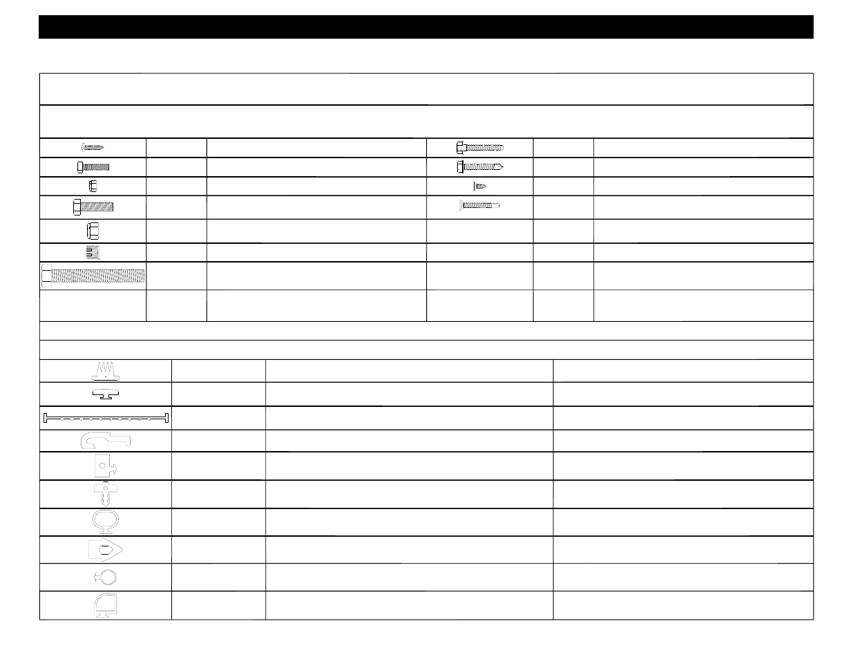 Profile part # description, Fasteners accessories, Profile part # description material | EFCO 8800 Series Assembly Instructions Vol.1 User Manual | Page 7 / 35