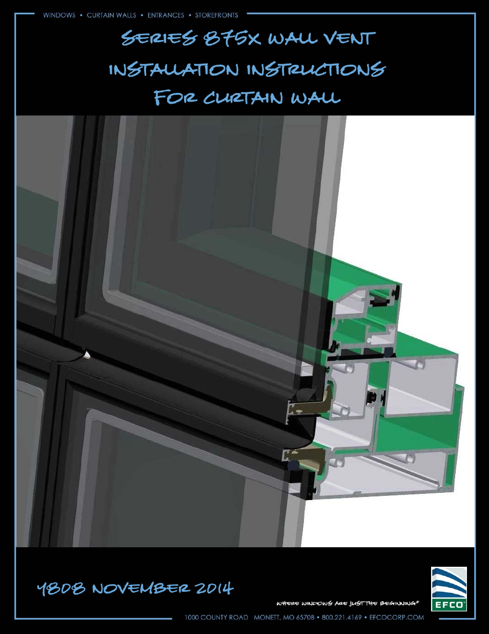 EFCO 875X Wall Vent User Manual | 31 pages