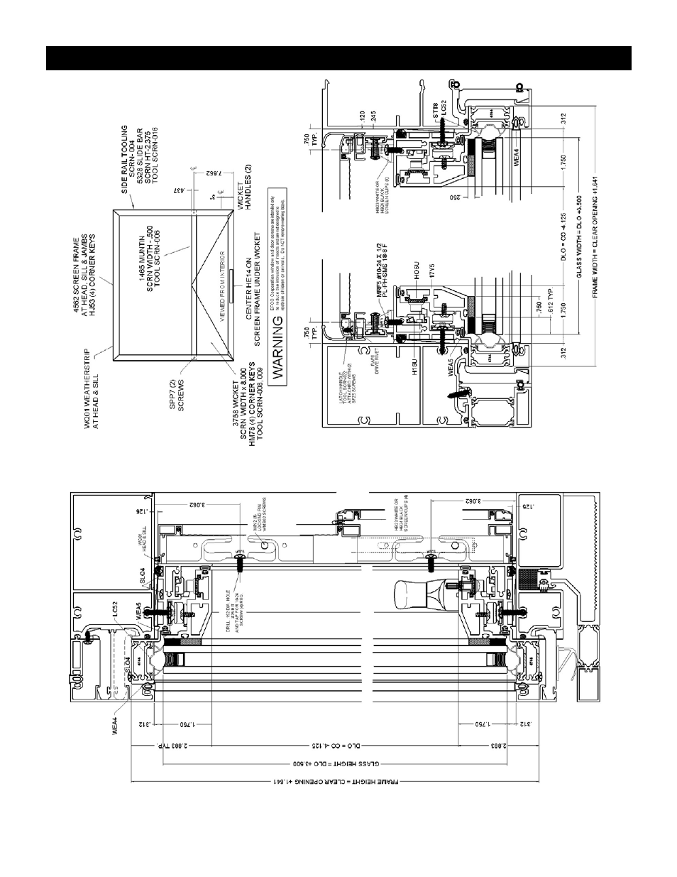 Series 875 captured vent with screen | EFCO 875X Wall Vent User Manual | Page 10 / 31