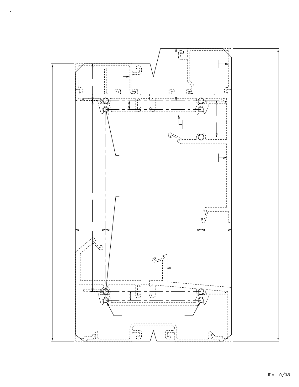 Drilling template, Template, Locating & drilling | EFCO 403 Series Roto Vent for Storefront User Manual | Page 6 / 14