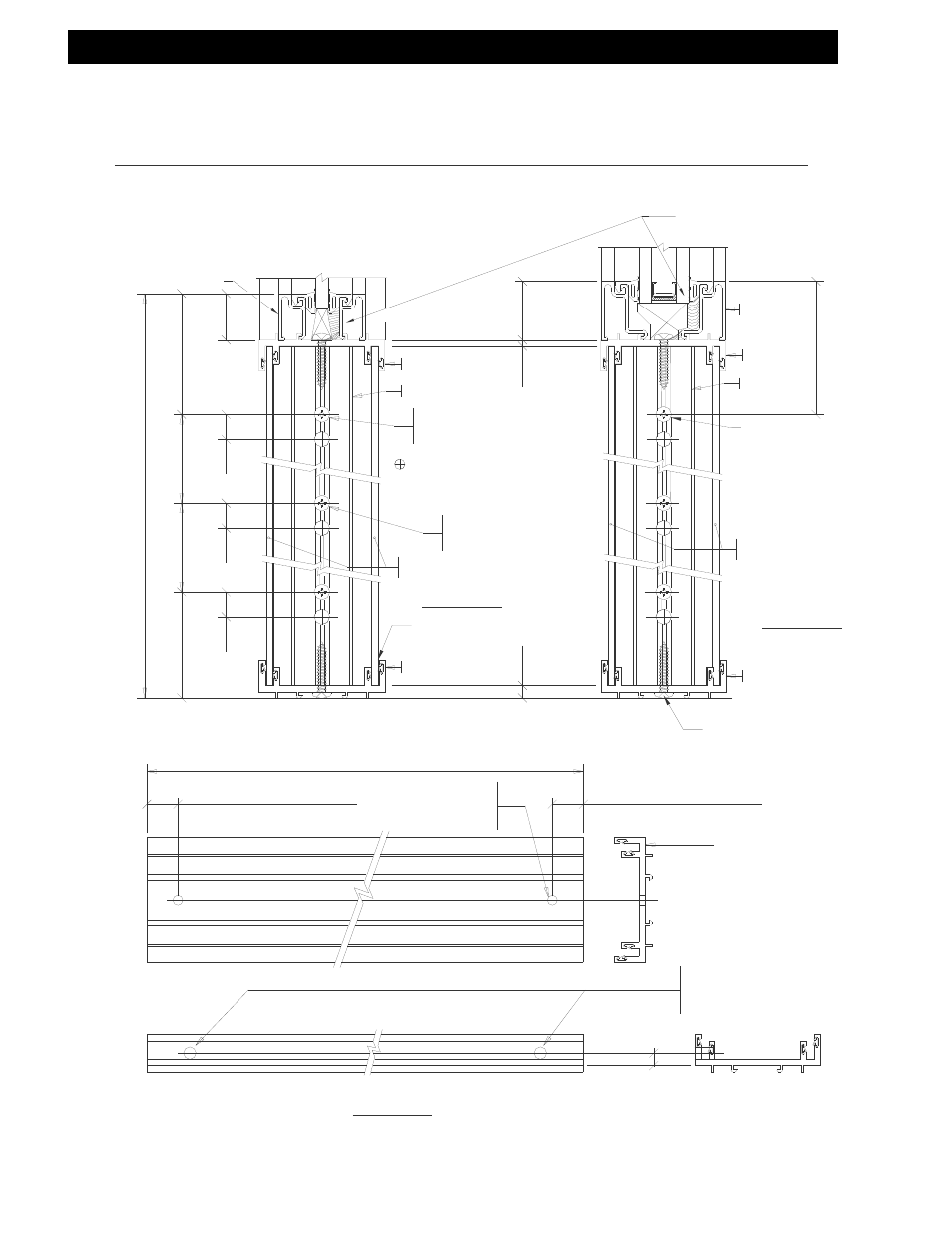 Adjustable height side lite base - 2 1/2" deep, Side lite base - 2 1/2" deep, Step 2) | Step 1), Side lite base head and sill preps | EFCO 403 Series Storefront User Manual | Page 54 / 94