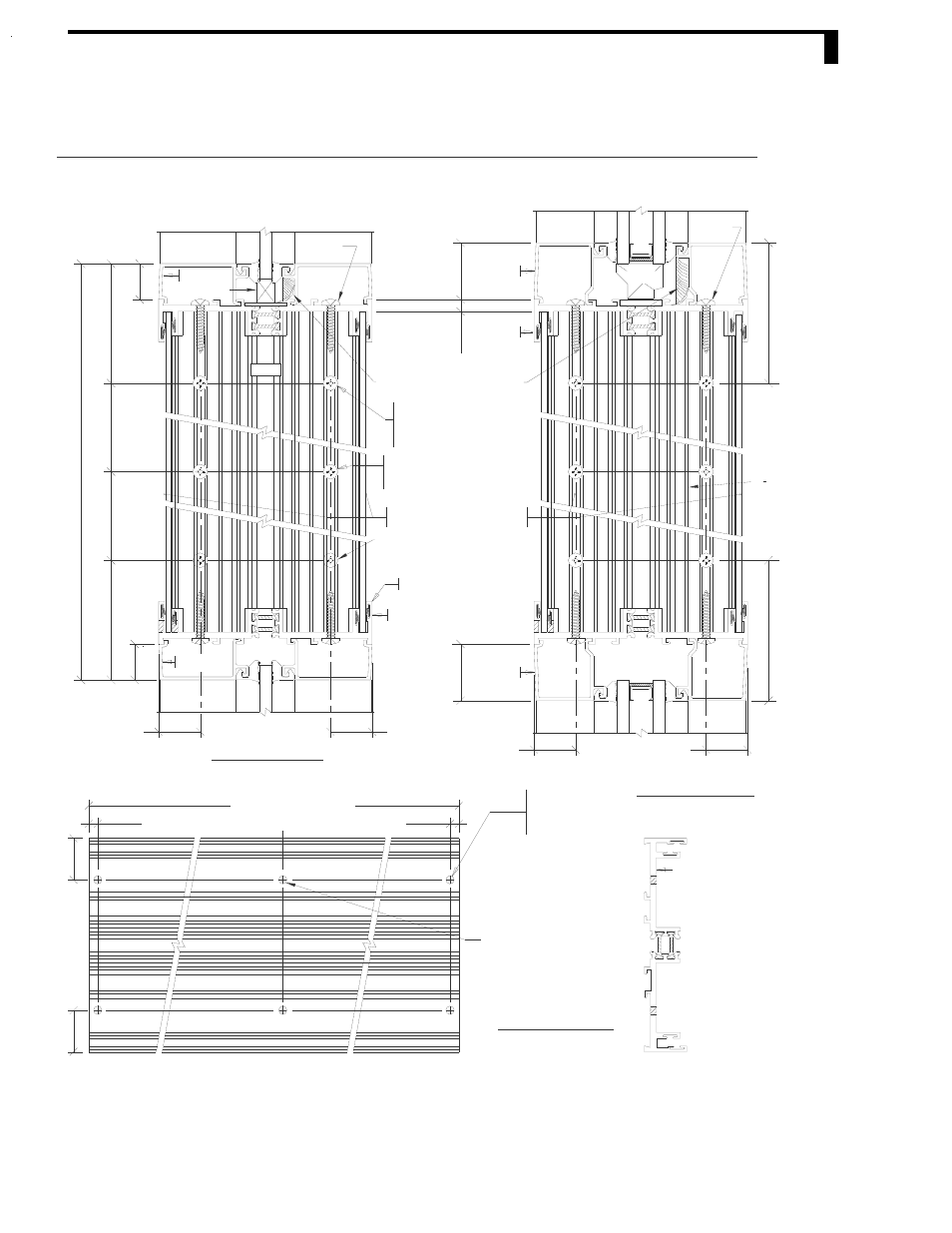 Intermediate horizontal - 4 1/2" deep, Fig. # 46, Fig. # 47 | Fig. # 45, Step 1), Step 2) | EFCO 403 Series Storefront User Manual | Page 57 / 94