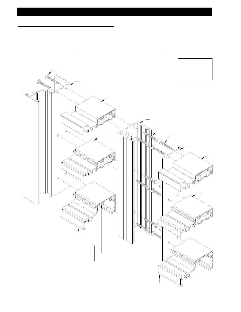 Screw spline - offset structural glazed assembly, A. screw spline (offset and center-set), Offset structural glazed assembly | Series 433 triple set installation instructions, 4 ½” head, horizontal & sill similar | EFCO 433 Series User Manual | Page 36 / 90