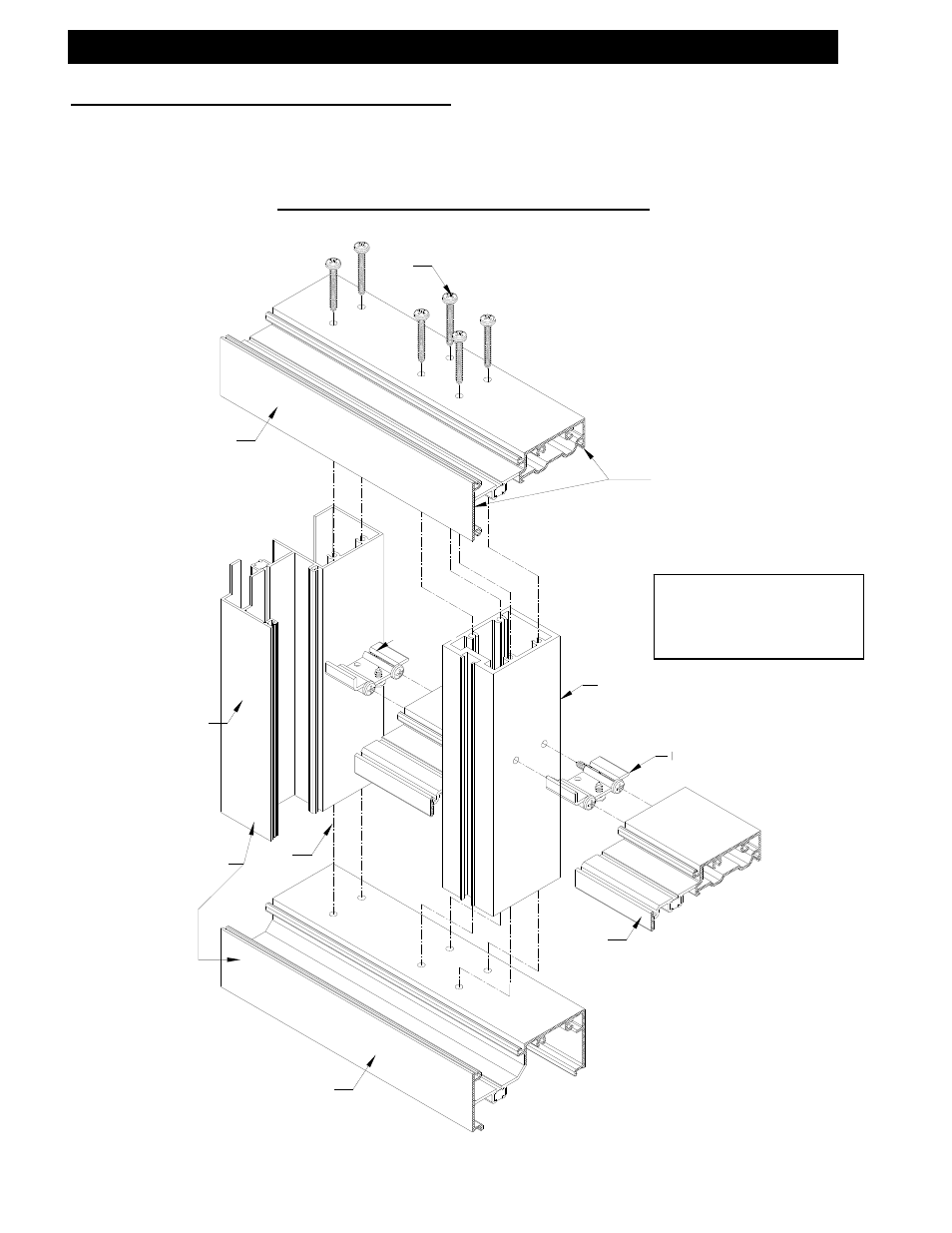 Shear block - offset structural glazed assembly, C. head & sill through (offset), Offset structural glazed assembly | EFCO 433 Series User Manual | Page 43 / 90
