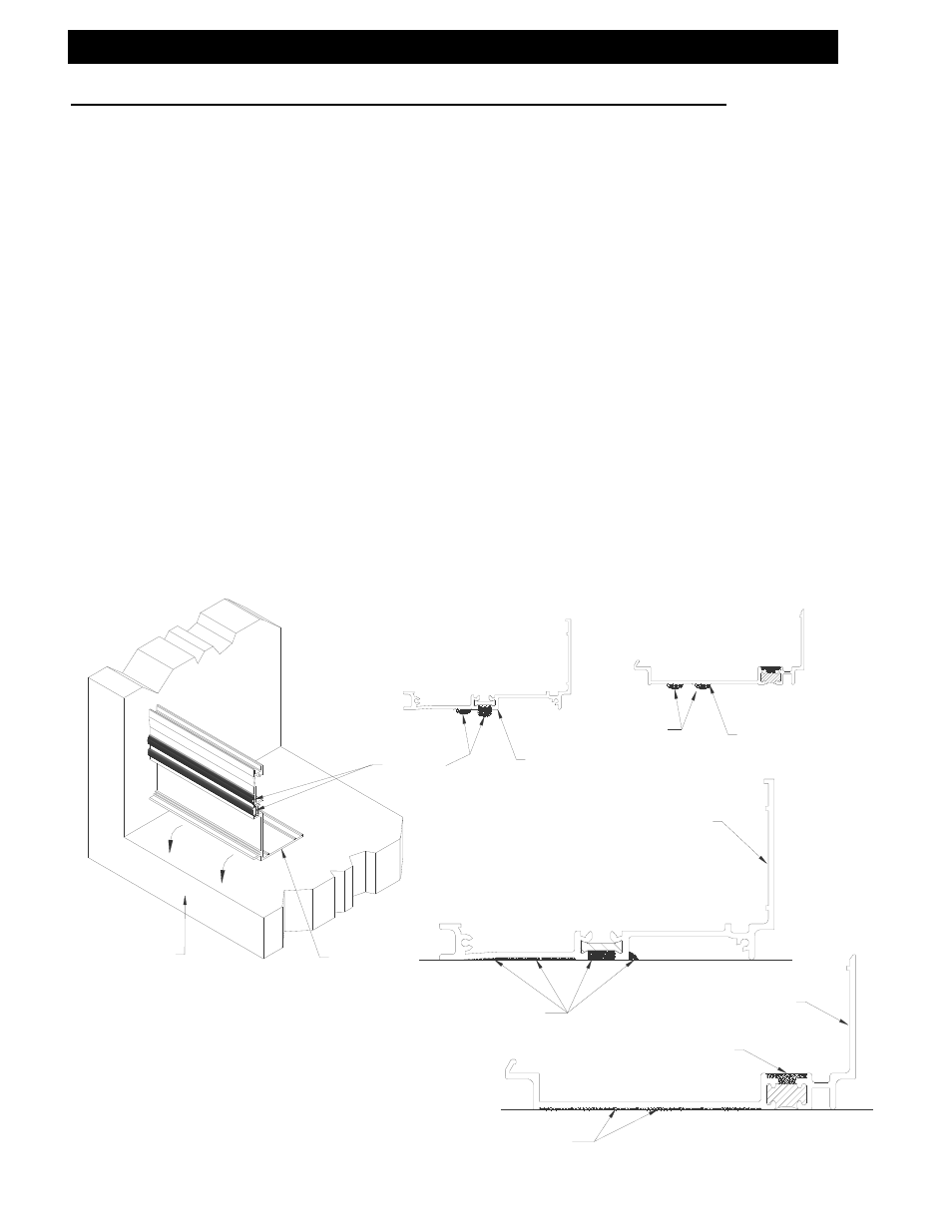 Step 5) chalk line for subsill, Step 6) sealant bed, Includes offset and center-set glazing) | EFCO 433 Series User Manual | Page 53 / 90