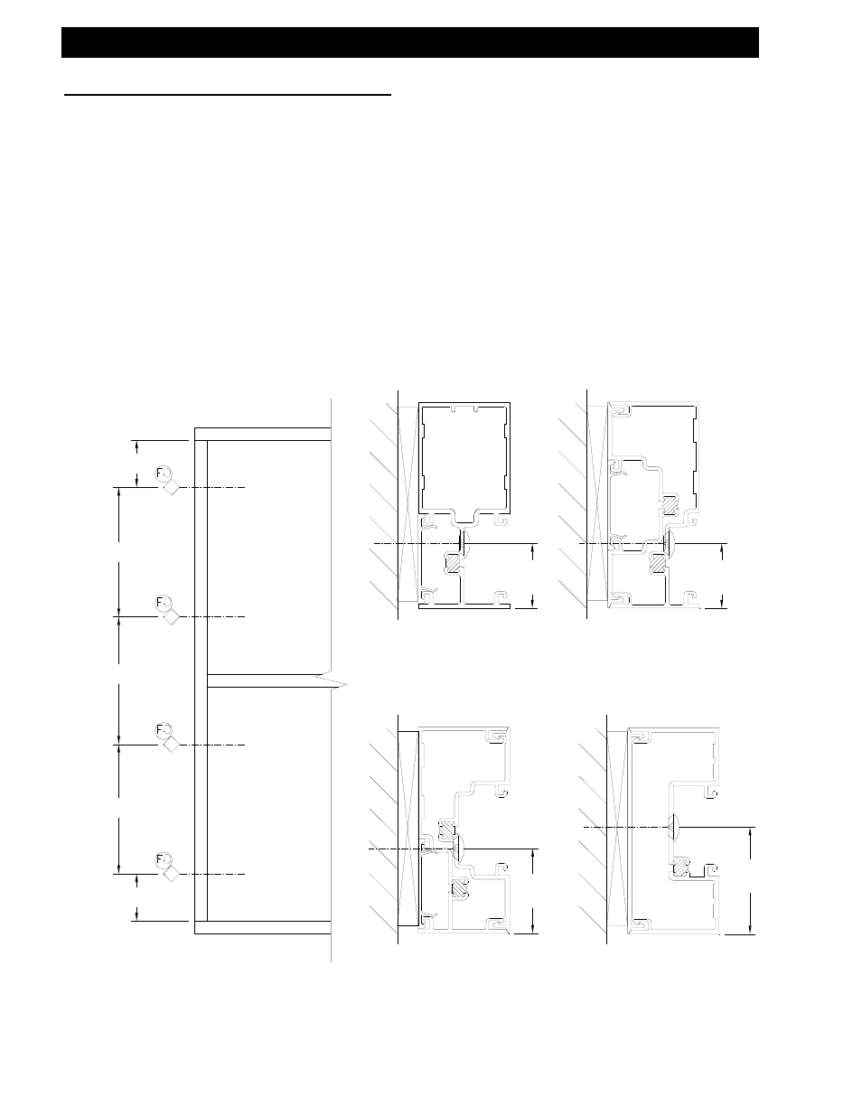 Anchoring the jambs, Step 4) anchoring the jambs, Includes offset and center-set glazing) | Fig. 42 | EFCO 433 Series User Manual | Page 65 / 90