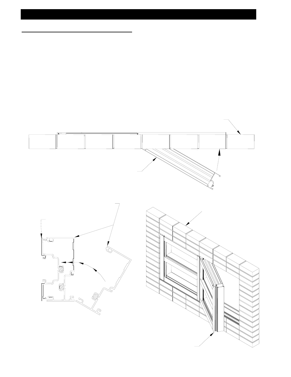Step 6) installing the second ladder, Fig. 57] [fig. 56, Fig. 55 | Includes offset and center-set glazing) | EFCO 433 Series User Manual | Page 68 / 90