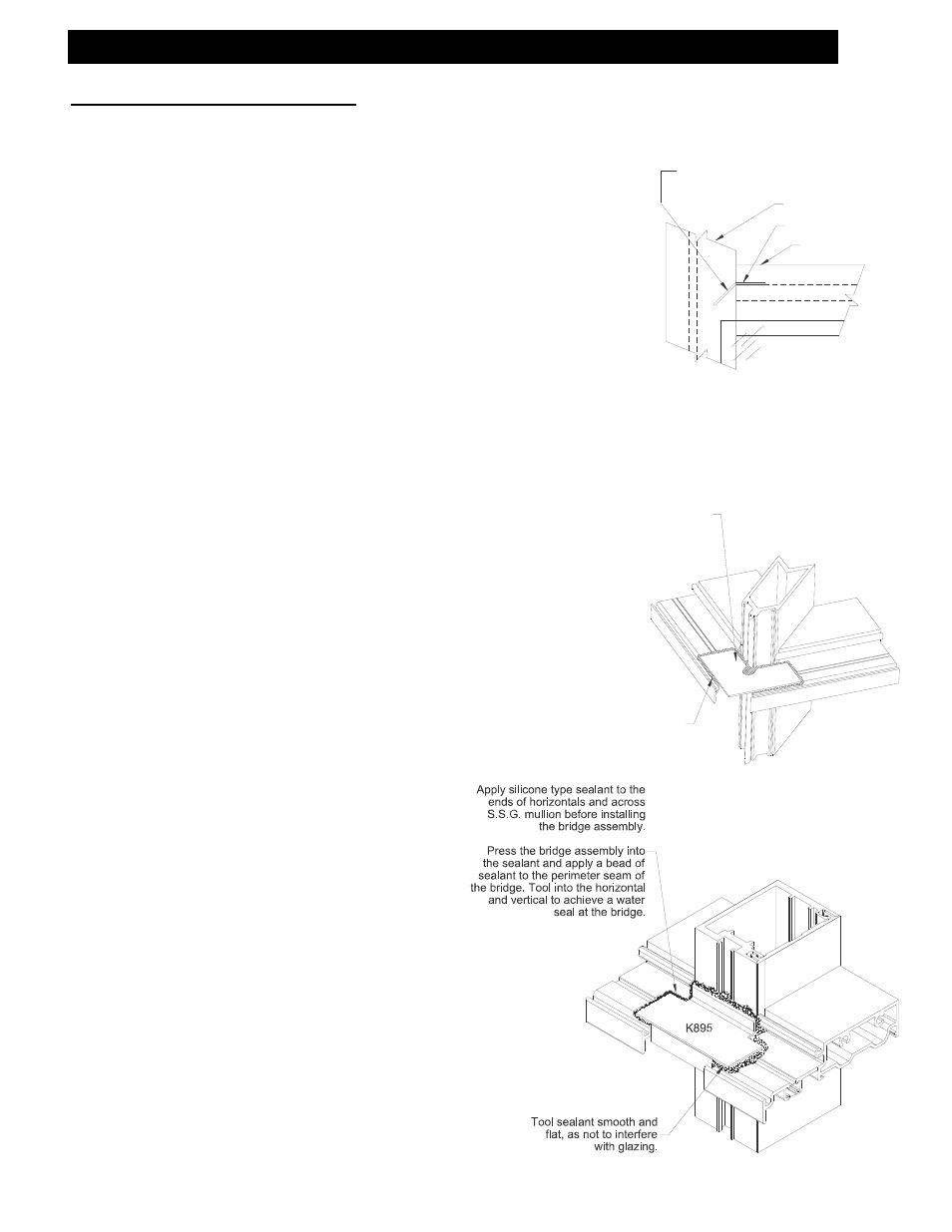 Water deflector, Step 3) installing the water deflector, Step 3a) installing the water diverter | Includes offset and center-set glazing) | EFCO 433 Series User Manual | Page 77 / 90