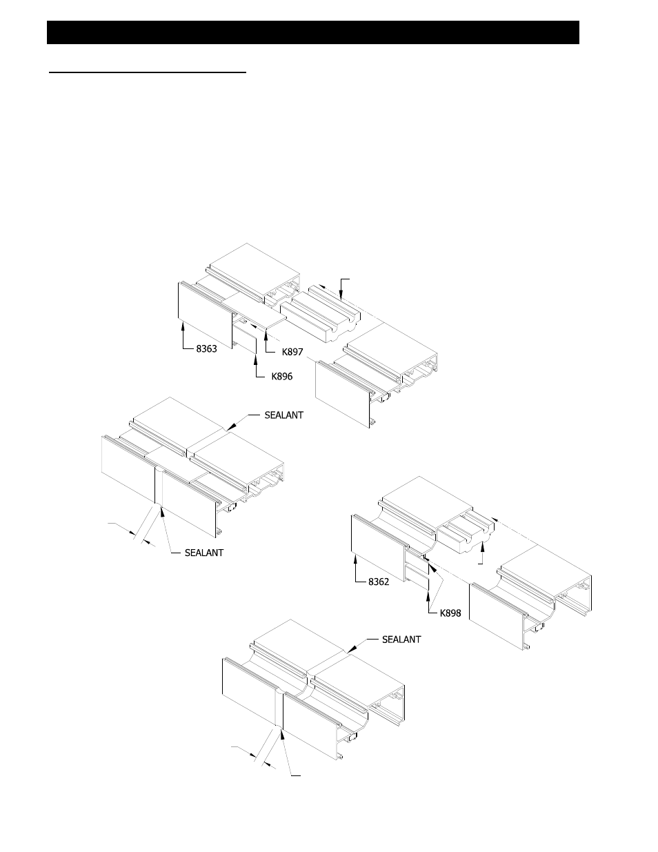 Head & sill splicing, Head and sill splicing | EFCO 433 Series User Manual | Page 85 / 90