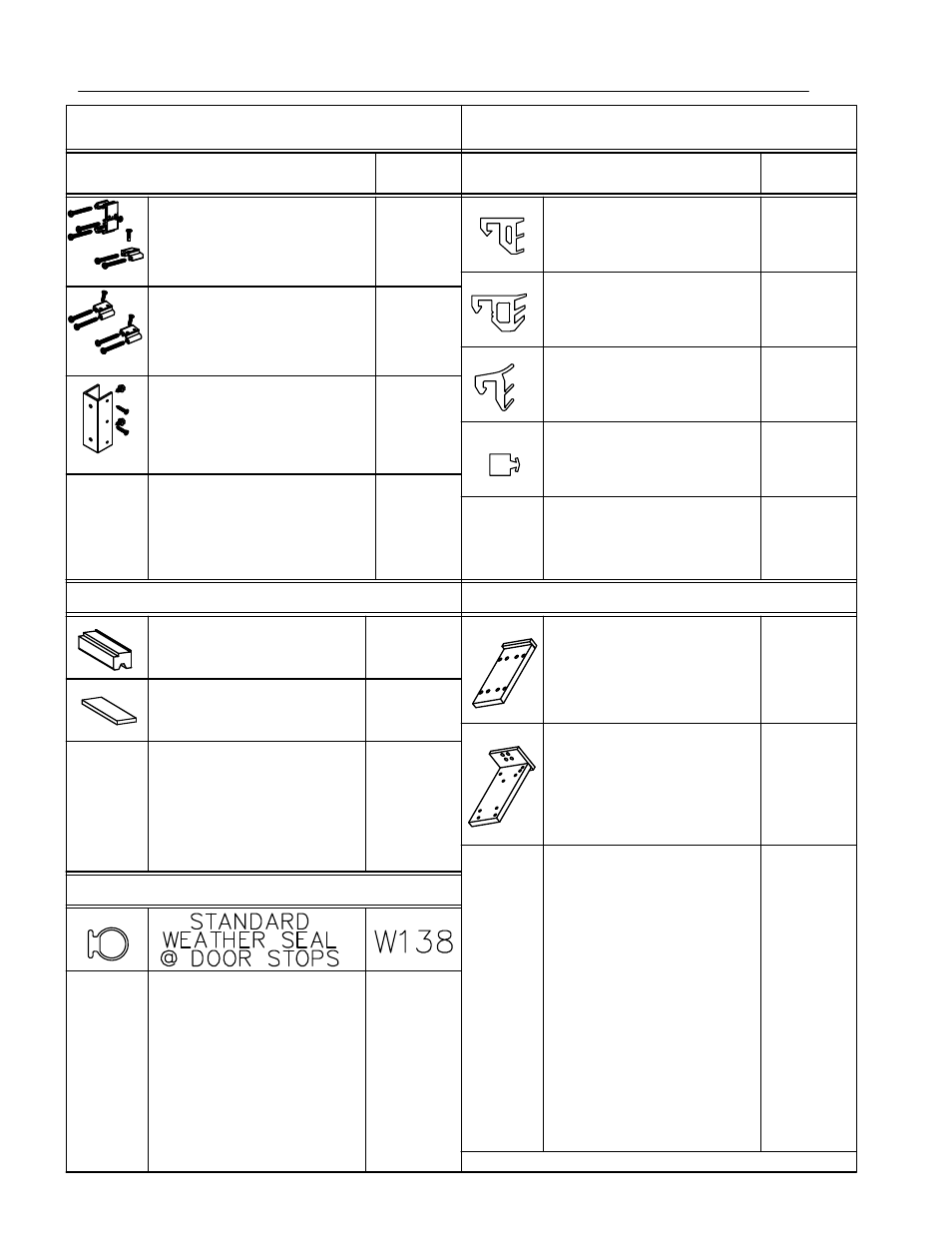 Glazing gaskets, Weather seals, Shear blocks | EFCO 525 Series User Manual | Page 5 / 45