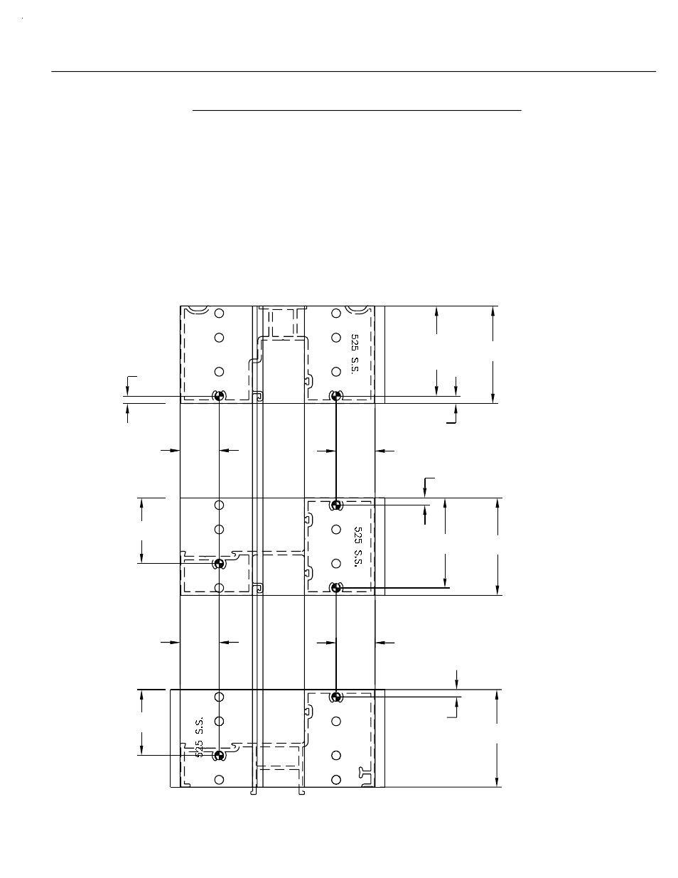 Drilling template, Crew spline verticals), Horizontal) (head) | EFCO 525 Series User Manual | Page 9 / 45