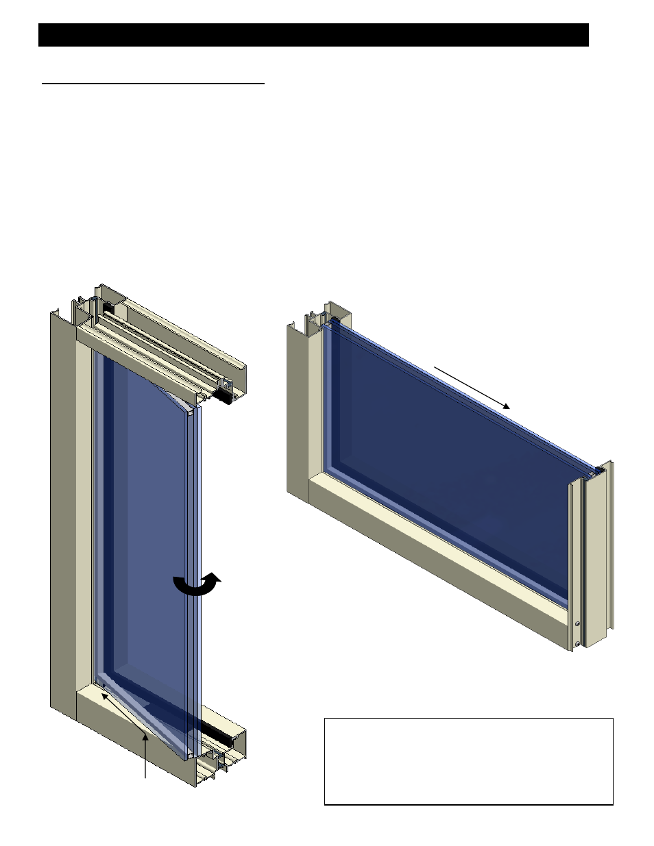 Step 6) glass installation | EFCO 526 Series User Manual | Page 44 / 50