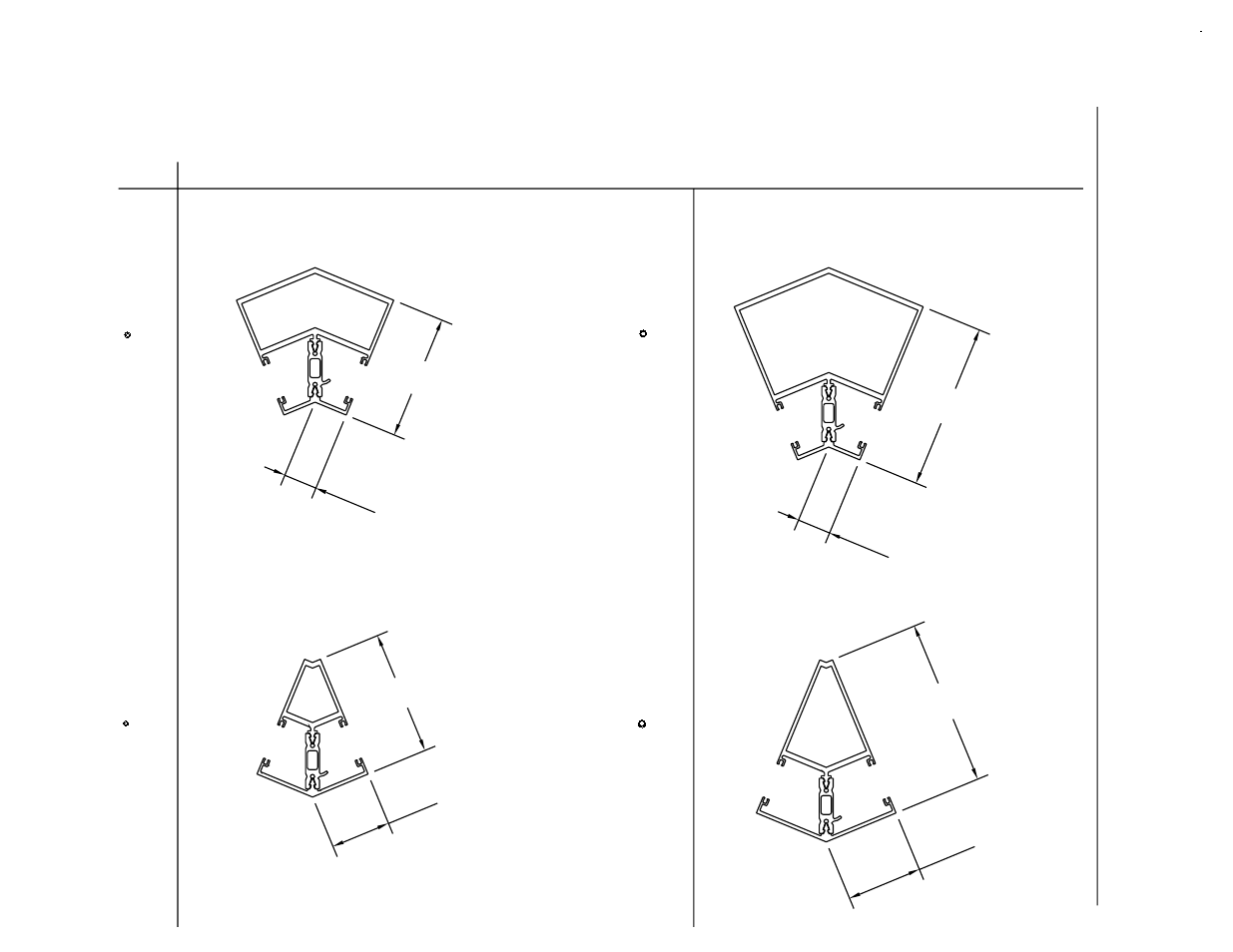 Corner mullions, 135 degree inside and outside, For 1" glazing | EFCO 960 Series User Manual | Page 16 / 65