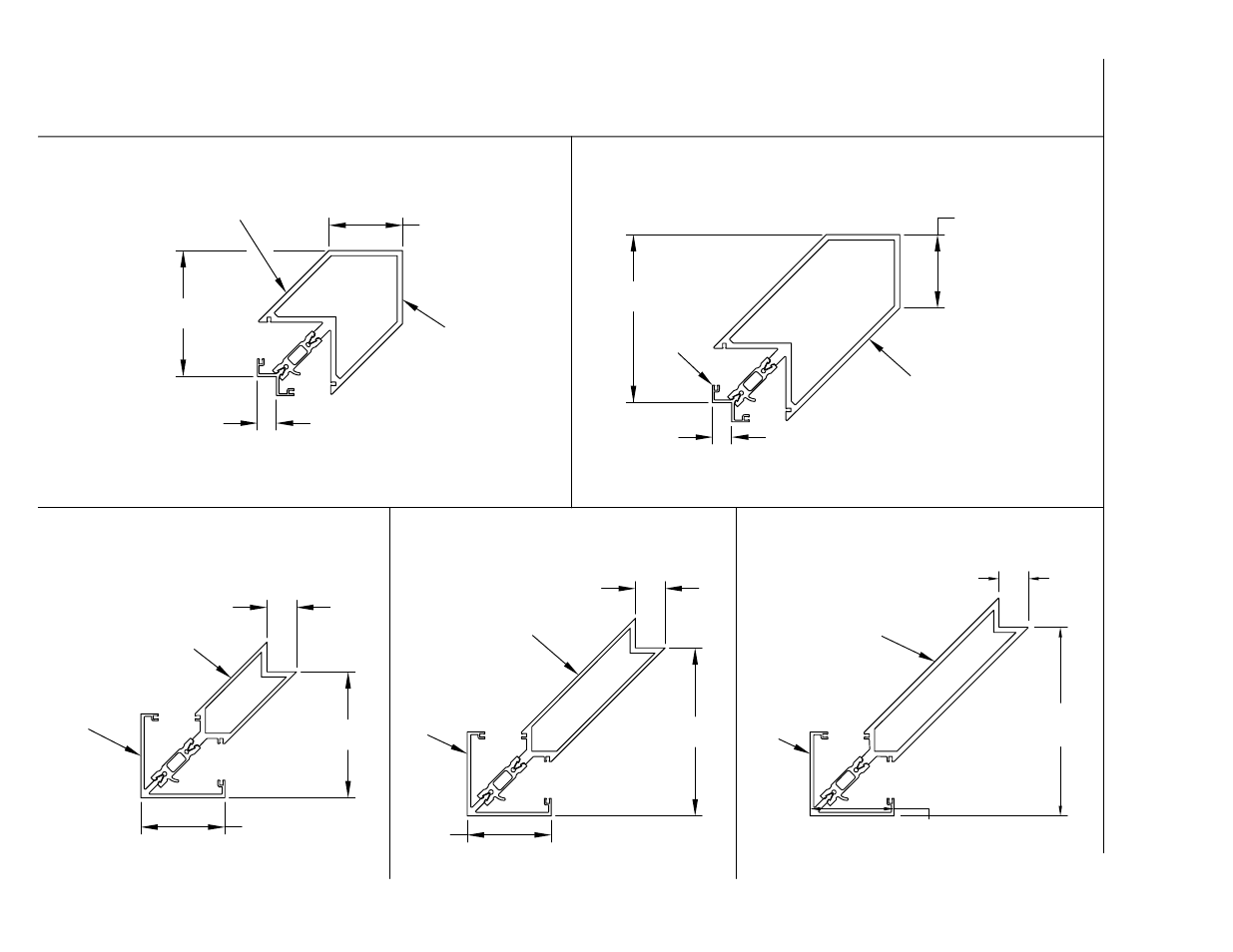 90 degree inside and outside corner mullions, For 1" glazing use h260 isolator | EFCO 960 Series User Manual | Page 17 / 65