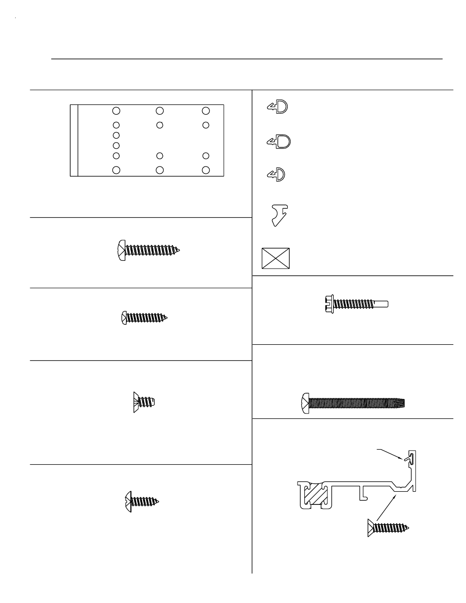 System 960 wall accessories list, W127, System ii adaptor | H457, W125, Transom glz. jamb adap fast, Horiz. to shear block | EFCO 960 Series User Manual | Page 19 / 65